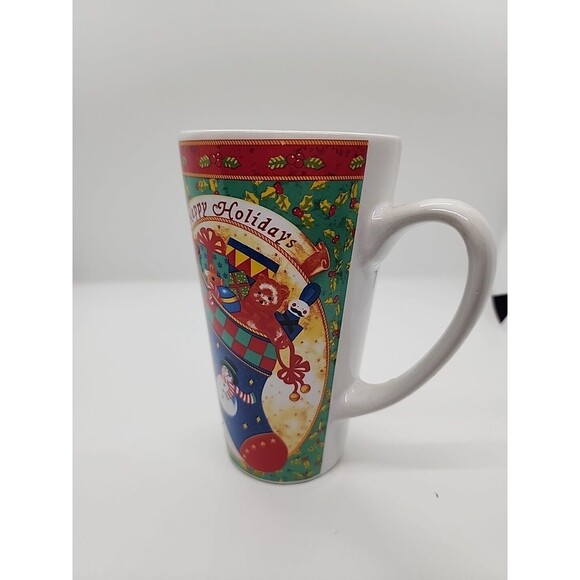 Four Star CHRISTMAS Stoneware Stocking Gifts Tall 6" 16 oz MUG - Picture 3 of 4
